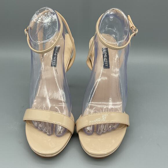 NEW Nine West Women’s Loola High Heel Sandals Taupe Size 8.5M - Picture 3 of 10